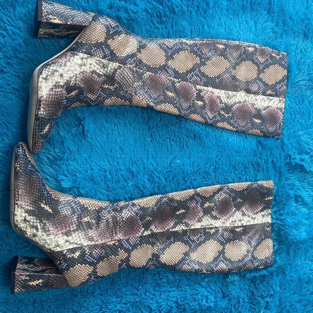 Sam Edelman Snakeskin Pattern Sexy Boots